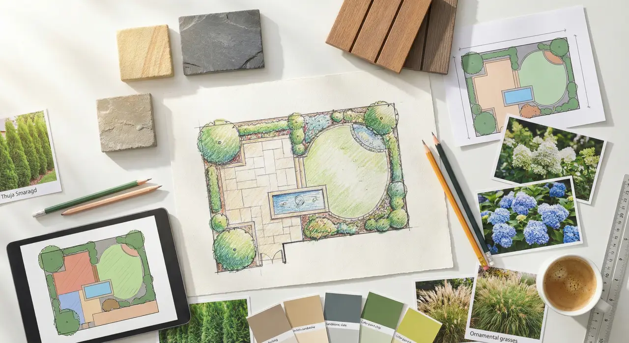 Разработка концепции и зонирование ландшафтного проекта